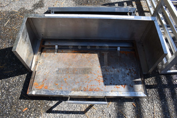 ALL ONE MONEY! Lot of Metal Shelf and Metal Door. 36x12x12.5, 31.5x20x2 - Image 1 of 4