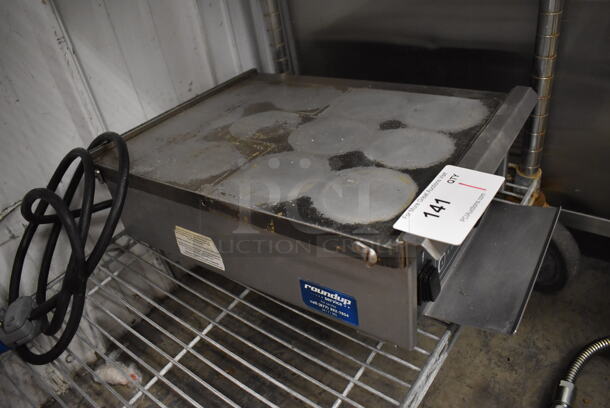 Roundup Stainless Steel Commercial Countertop Electric Powered Flat Top Griddle. 13x20x7. Cannot Test Due To Plug Style - Image 4 of 4