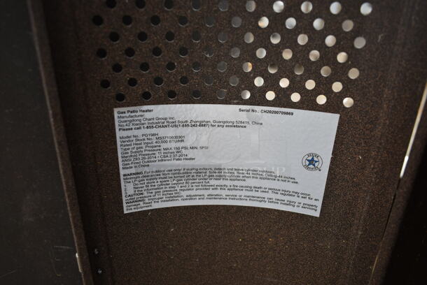 PG198H Metal Floor Style Propane Gas Powered Patio Heater. 40,000 BTU. - Image 6 of 7