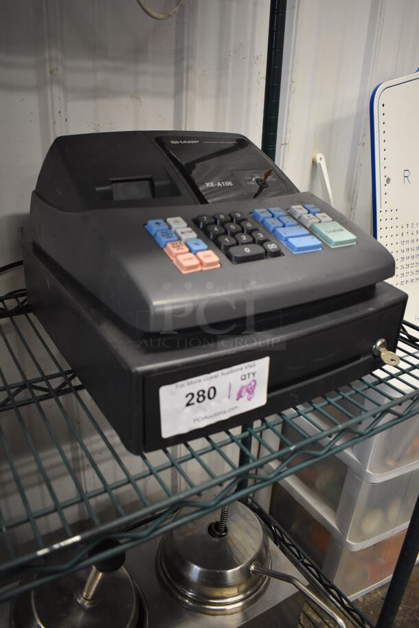 Sharp XE-A106 Countertop Electronic Cash Register. 13x15x10 - Image 3 of 4