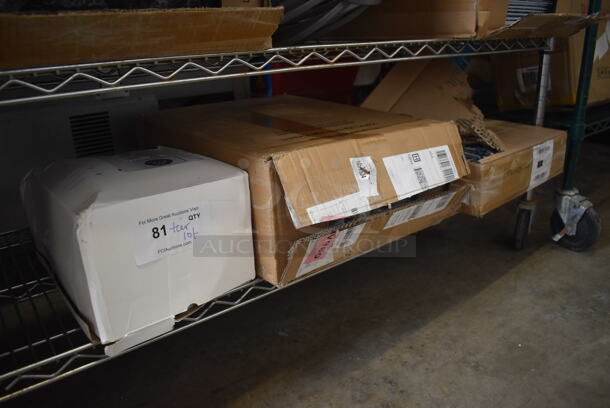 ALL ONE MONEY! Tier Lot of Fan and Metal Racks - Image 1 of 5