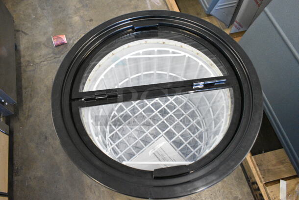 BRAND NEW SCRATCH AND DENT! Galaxy BMR2-B Barrel Merchandiser Refrigerator on Commercial Casters - 2.25 cu. ft. 110-120 Volts, 1 Phase. Tested and Working! - Image 3 of 6