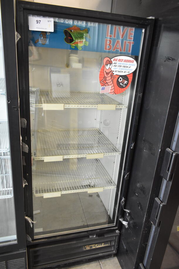 True GDM-12 Metal Commercial Single Door Reach In Cooler Merchandiser w/ Poly Coated Racks. 115 Volts, 1 Phase. Tested and Working! - Image 1 of 3