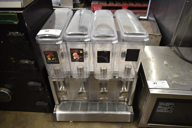 2018 Crathco CS-4E/2D/3D-16 Stainless Steel Commercial Countertop 4 Hopper Refrigerated Beverage Machine. 120 Volts, 1 Phase. Tested and Working!