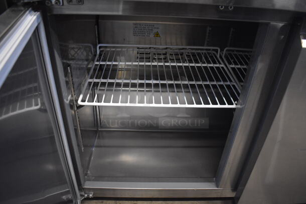 Avantco 178SSUC48RHC Stainless Steel Commercial 2 Door Undercounter Cooler on Commercial Casters. 115 Volts, 1 Phase. 48x30x32. Tested and Working! - Image 5 of 7