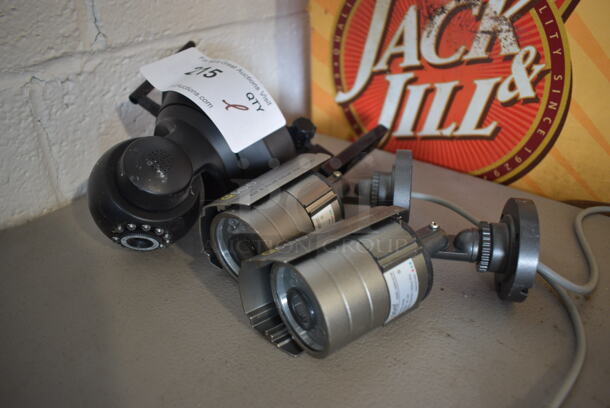 ALL ONE MONEY! Lot of 3 Various Security Cameras; Two Qsee Model QSDS14273W - Image 2 of 4