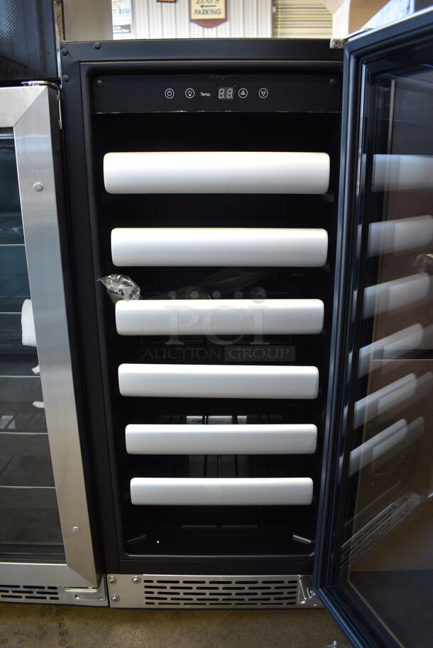 BRAND NEW SCRATCH AND DENT! Whynter BWR-331SL Elite 33 Bottle Seamless Stainless Steel Door Single Zone Built-in Wine Refrigerator Merchandiser. 115 Volt, 1 Phase. Tested and Working! - Image 3 of 5