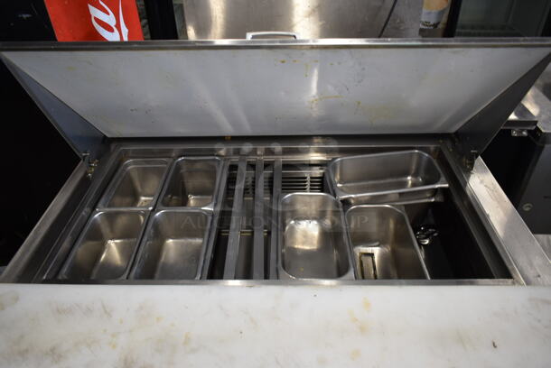 Everest EPBR2 Stainless Steel Commercial Sandwich Salad Prep Table Bain Marie Mega Top on Commercial Casters. 115 Volts, 1 Phase. Tested and Working! - Image 2 of 8