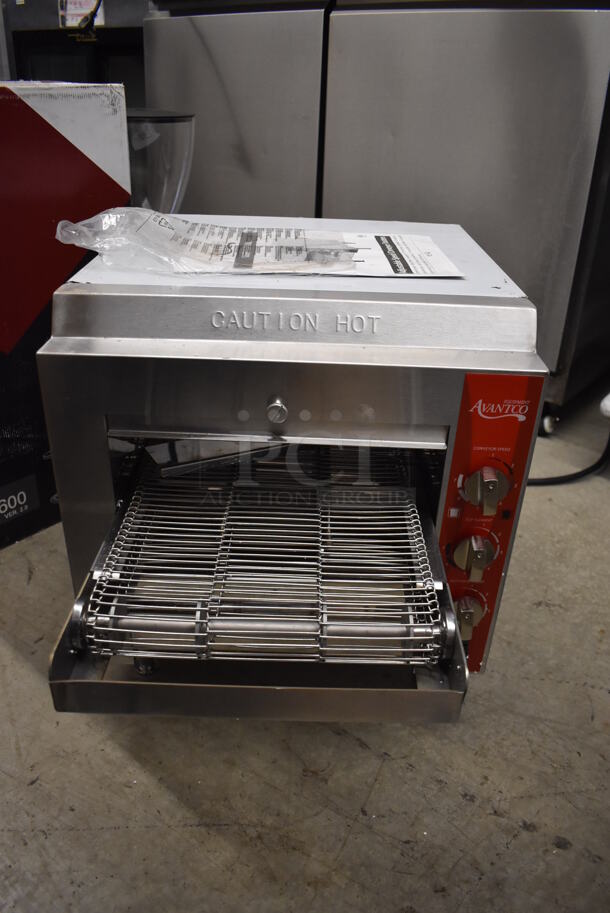 BRAND NEW! Avantco 177CNVYOV10A Stainless Steel Commercial Countertop Conveyor Oven with 10 1/2" Belt. 120 Volts, 1 Phase. Tested and Working! - Image 3 of 10