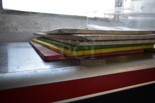 ALL ONE MONEY! Lot of Clear Poly Countertop Cookie Merchandiser and Various Cutting Boards - Image 3 of 5