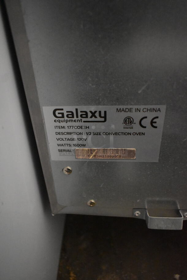 Galaxy 177COE3H Stainless Steel Commercial Countertop Electric Powered Half Size Convection Oven w/ View Through Door and Metal Oven Racks. 120 Volts, 1 Phase. Tested and Powers On But Does Not Get Warm - Image 5 of 5