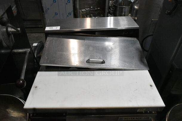Beverage Air SPE27 Stainless Steel Commercial Sandwich Salad Prep Table Bain Marie Mega Top on Commercial Casters. 115 Volts, 1 Phase. Tested and Powers On But Does Not Get Cold, Appears To Be Out of Refrigerant - Image 2 of 7