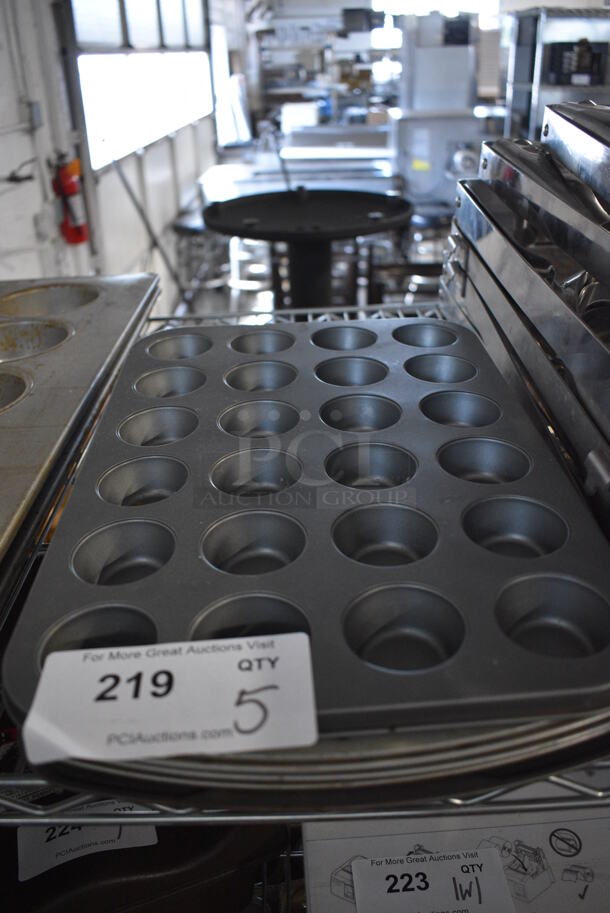 5 Metal 24 Cup Muffin Baking Pans. Includes 10x15x1.5. 5 Times Your Bid!