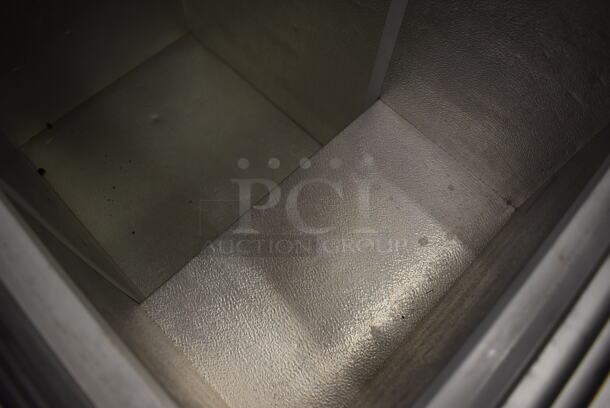 Metal Commercial Chest Freezer Merchandiser on Commercial Casters. Missing 1 Caster. 120 Volts, 1 Phase. 39.5x25x34. Tested and Working! - Image 4 of 6