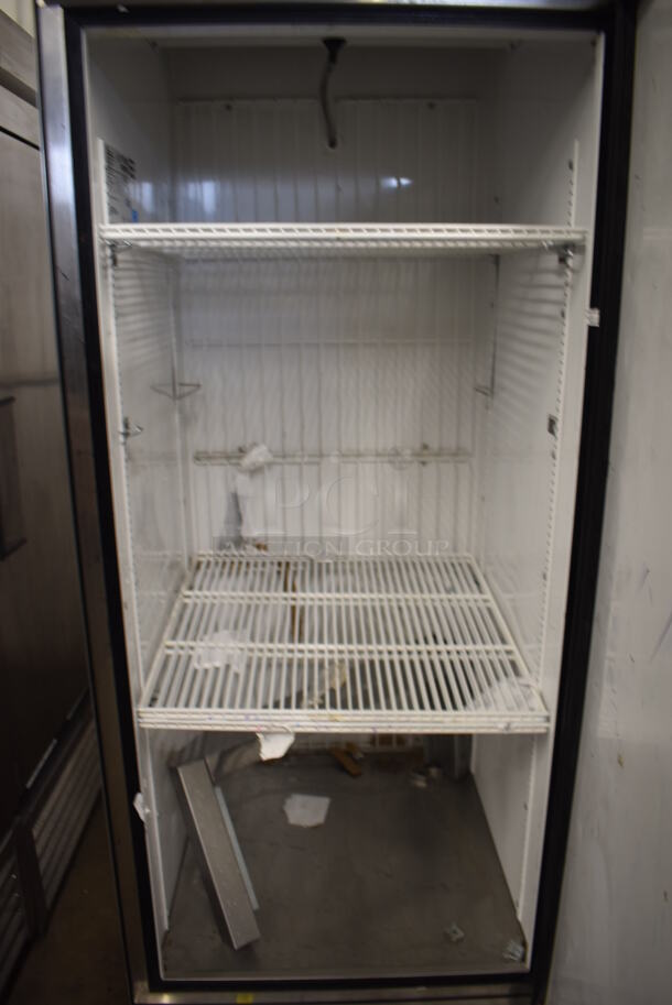 2013 True T-23F ENERGY STAR Stainless Steel Commercial Single Door Reach In Freezer w/ Poly Coated Racks on Commercial Casters. 115 Volts, 1 Phase. 27x30x83.5. Tested and Working! - Image 5 of 6