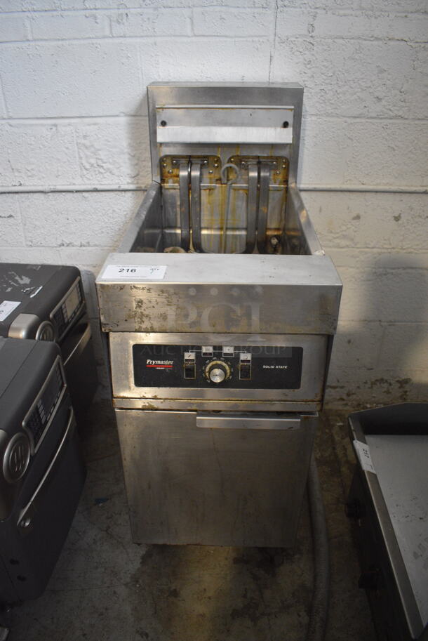 Frymaster H122SD Commercial Stainless Steel Gas Fryer On Commercial Casters. 240 Volts 3 Phase 
