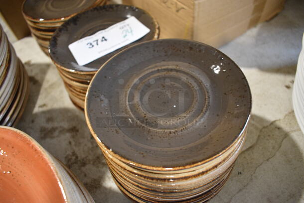 15 Brown Ceramic Saucers. 5.75x5.75x1. 15 Times Your Bid! - Image 2 of 3