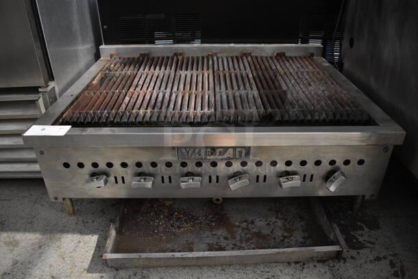 Vulcan Stainless Steel Commercial Countertop Natural Gas Powered Charbroiler Grill. 36x28x15 - Image 1 of 6
