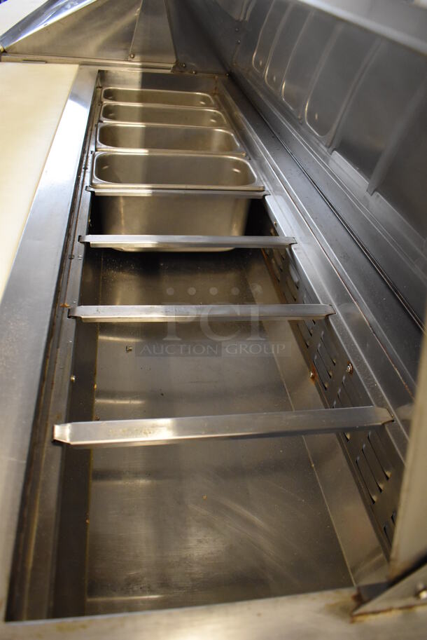 Kelvinator KCST60.16 Stainless Steel Commercial Sandwich Salad Prep Table Bain Marie Mega Top on Commercial Casters. 115 Volts, 1 Phase. 60.5x30.5x42. Tested and Working! - Image 4 of 7