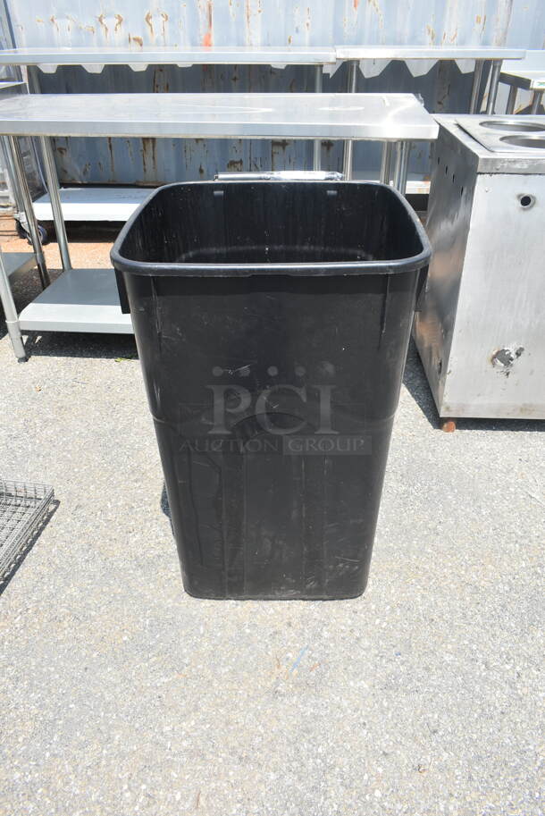P[roject Source Black Poly Trash Can on Wheels - Image 1 of 6