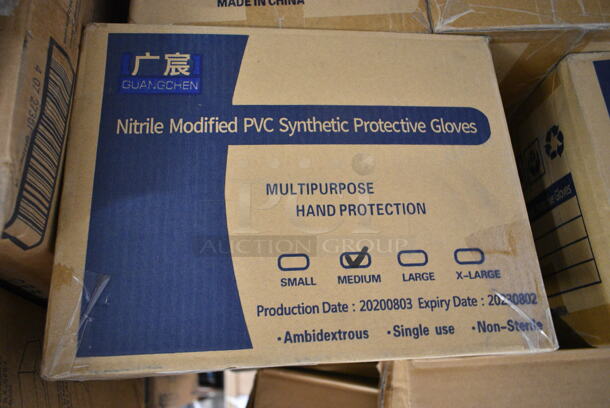 29 BRAND NEW Boxes of Nitrile Modified PVC Synthetic Protective Gloves Medium. 29 Times Your Bid!  - Image 3 of 5