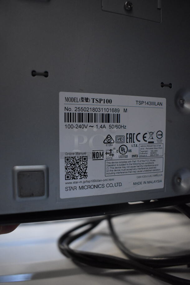 Star Micronics TSP100 Receipt Printer. 6x8x6 - Image 3 of 4