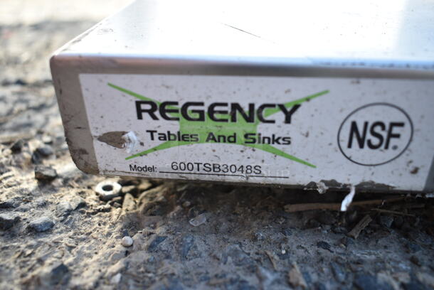 BRAND NEW SCRATCH AND DENT! Regency 600TSB3048S Stainless Steel Tabletop w/ Back Splash. - Image 3 of 3