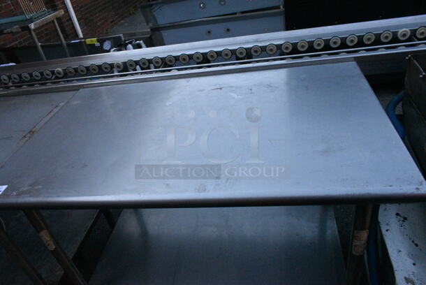 Stainless Steel Table w/ Metal Under Shelf.  - Image 2 of 3