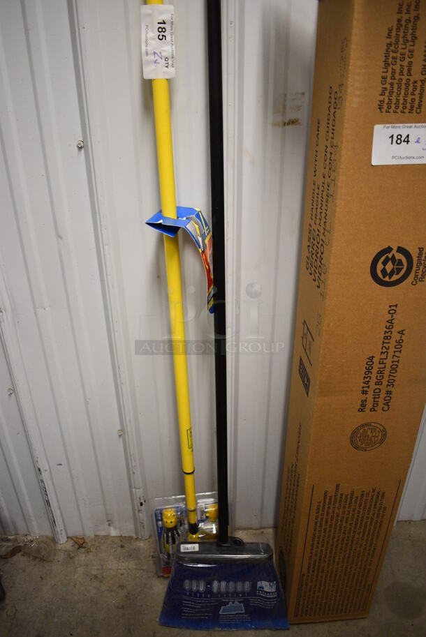 2 Items; Light Bulb Changer and Broom. 2 Times Your Bid!