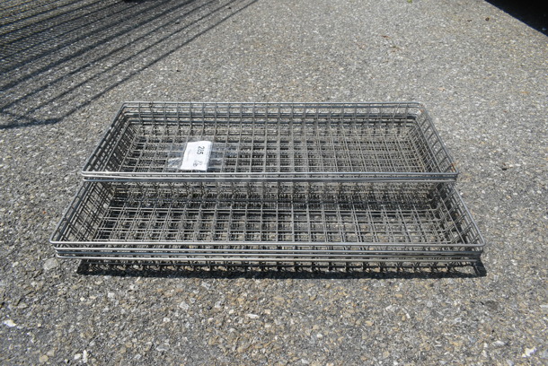 ALL ONE MONEY! Lot of 6 Metal Wire Baskets. 26.5x16.5x3, 26.5x10.5x3 - Image 1 of 3