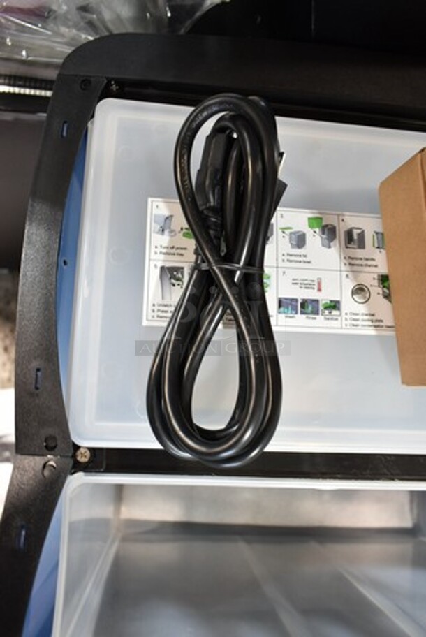 BRAND NEW SCRATCH AND DENT! 2022 Crathco C-3D-16 Metal Commercial Countertop G-Cool Focus Flavor Triple Bowl Premix Cold Beverage Dispenser with (1) 5 Gallon Hopper and (2) 2.4 Gallon Hoppers. Tested and Working! - Image 9 of 11