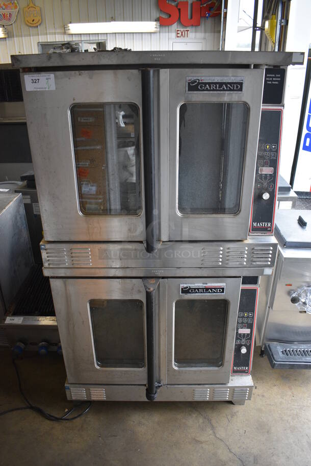2 Garland Master 455 Stainless Steel Commercial Natural Gas Powered Full Size Convection Oven w/ View Through Doors and Thermostatic Controls. 38x38x69. 2 Times Your Bid!