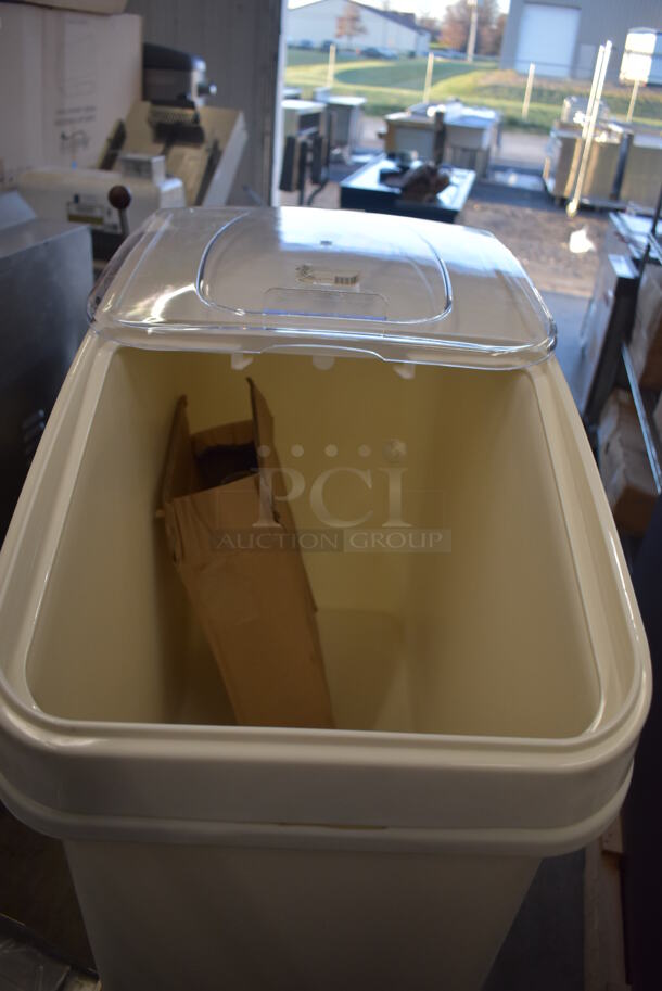 BRAND NEW IN BOX! Winco White Poly Ingredient Bin on Commercial Casters. 15.5x29.5x28 - Image 7 of 12