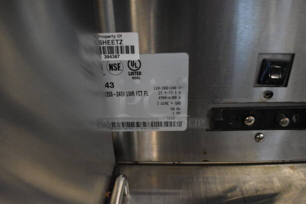 2012 Bunn Model DUAL SH DBC Stainless Steel Commercial Countertop Dual Coffee Machine w/ 2 Stainless Steel Brew Baskets and 2 Bunn Model SH SERVER Satellite Servers. 120/208-240 Volts, 1 Phase. 18x24x36. Tested and Working! - Image 4 of 5