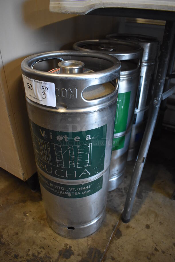 3 Metal Sixth Size Barrel Kegs. 9.5x9.5x23. 3 Times Your Bid! - Image 2 of 4