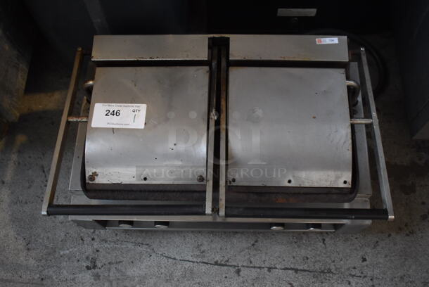 Lang USA24-6 Stainless Steel Commercial Countertop Electric Powered Double Panini Press. 24x15.5x12. Cannot Test Due To Plug Style - Image 6 of 7