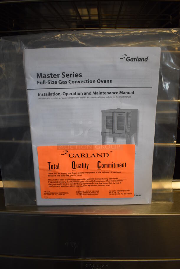 2 BRAND NEW SCRATCH AND DENT! 2022 Garland MCO-GS-10S Master 200 Natural Gas Powered Full Size Convection Ovens w/ View Through Doors, Metal Oven Racks and Thermostatic Controls. 60,000 BTU. 38x38x71. 2 Times Your Bid! - Image 6 of 11