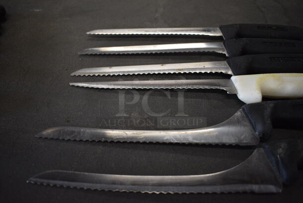 6 Sharpened Stainless Steel Serrated Knives. Includes 12.5". 6 Times Your Bid! - Image 2 of 4