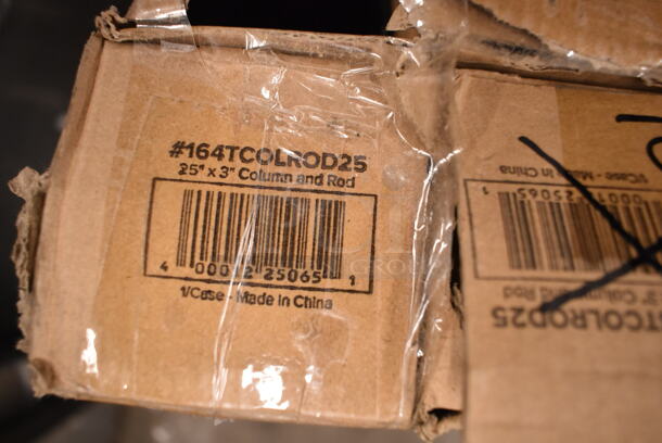 BRAND NEW SCRATCH AND DENT! Lot of 4 Table Columns Including 164TCOLROD25 Lancaster Table & Seating 25 3/16" Standard Height Table Base Column and Rod.  - Image 8 of 8