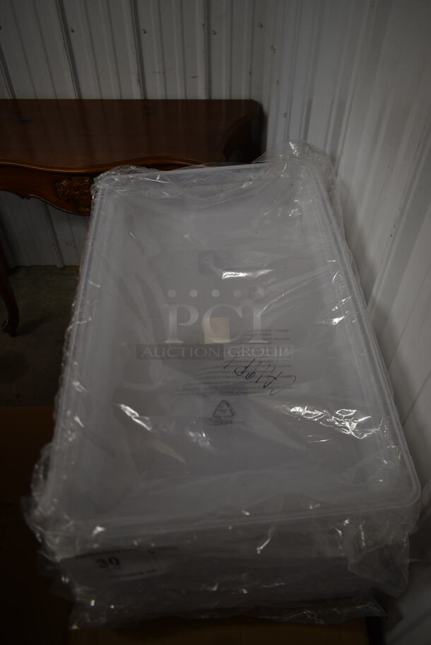 ALL ONE MONEY! Lot of 11 BRAND NEW! Vigor 247FP19LSPP Poly Full Size 2 1/2" Deep Translucent Polypropylene Food Pan - Image 3 of 4