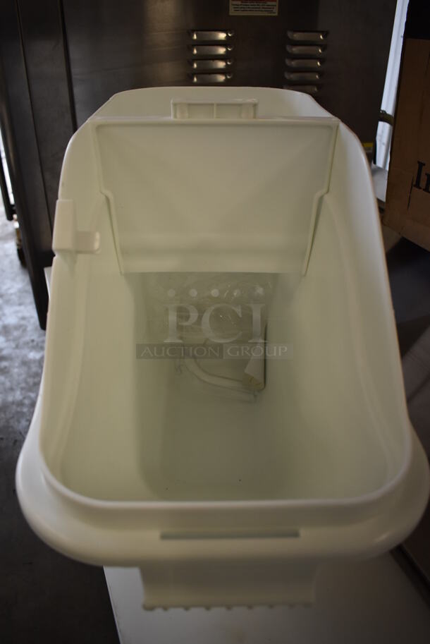 BRAND NEW IN BOX! Bakers Mark White and Clear Poly Ingredient Bin. 11x23x17  - Image 6 of 6