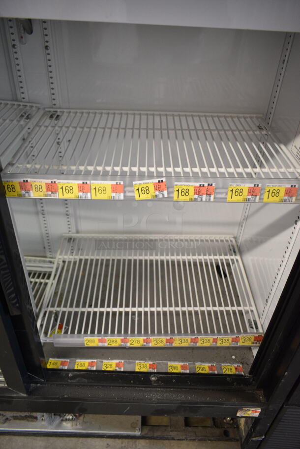 2016 True GDM-41SL-48-HC-LD Metal Commercial 2 Door Reach In Cooler Merchandiser w/ Poly Coated Racks. 115 Volts, 1 Phase. Tested and Powers On But Temps at 56 Degrees - Image 3 of 5
