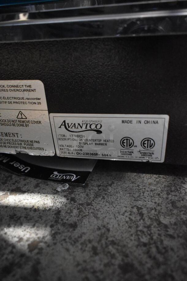 BRAND NEW SCRATCH AND DENT! 2023 Avantco 177HDC26 Metal Commercial Countertop Heated Warming Display Case Merchandiser. Unit Is Missing Some Glass Panes. 120 Volts, 1 Phase. Tested and Working! - Image 5 of 5