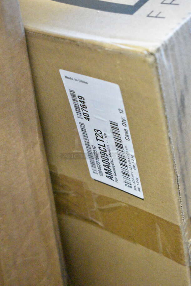PALLET LOT of 23 BRAND NEW Boxes Including 3 Box 966TALLFLDN Choice Kraft Natural Tall-Fold 6" x 13" Dispenser Napkin - 8000/Case, 5002DNAP Choice White 2-Ply Dinner Napkin 17" x 15" - 3000/Case, 500CC12HD 12 oz. Plastic Cold Cup - 1000/Case, 500CC9 Choice 9 oz. Clear PET Customizable Plastic Squat Cold Cup - 1000/Case, 612605070 Choice Full Size Foil Steam Table Pan Deep 3 3/8" Depth - Full Size Deep - 50/Case, 610060 Brooklace Fluted Bake Cup, 39884291 Perfect Fry 84291 Air Filter Kit for PFA and PFC Ventless Deep Fryers, 4 Box 129MCR24B Choice 24 oz. Black Round Microwavable Heavy Weight Container with Lid 7 1/4" - 150/Case, 502404816CL Lavex 40-45 Gallon 16 Micron 40" x 48" High Density Janitorial Can Liner / Trash Bag - 250/Case, AMA009CLT23 Front of the House Gatsby 7 oz. Ice SAN Plastic Martini Glass - 12/Pack, HP2099 Imperial 2099 U' Shaped Burner. 23 Times Your Bid! - Image 12 of 12