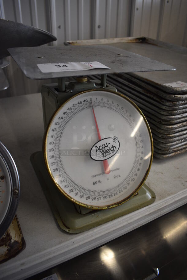 AccuWeigh Metal 50 Pound Capacity Scale. 10x12x10 - Image 3 of 4