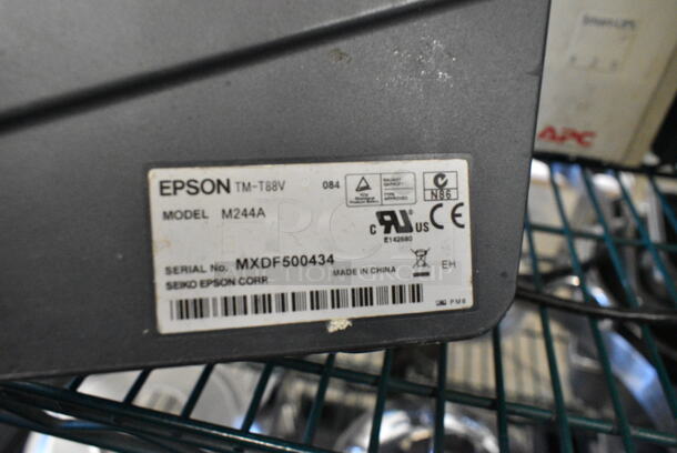 11 Various Items Including 2 Par POS Monitors, 2 NCR POS Monitors, 2 Verifone Credit Card Reader, 2 Epson M244A Receipt Printer, Epson M129B Receipt Printer, 2 APC Uninterruptible Power Supply. 11 Times Your Bid!  - Image 8 of 12