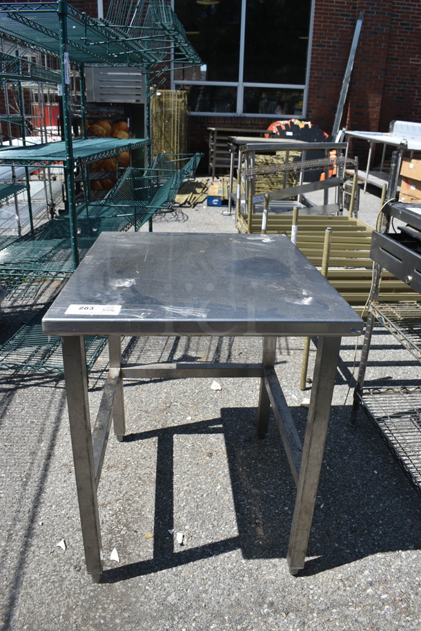 Stainless Steel Equipment Stand On Galvanized Legs - Image 1 of 3