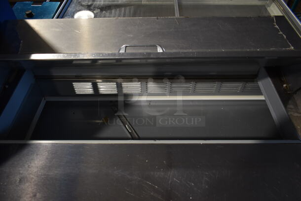 Beverage Air SPE48-10 Stainless Steel Commercial Sandwich Salad Prep Table Bain Marie Mega Top on Commercial Casters. 115 Volts, 1 Phase. Tested and Powers On But Does Not Get Cold - Image 3 of 6