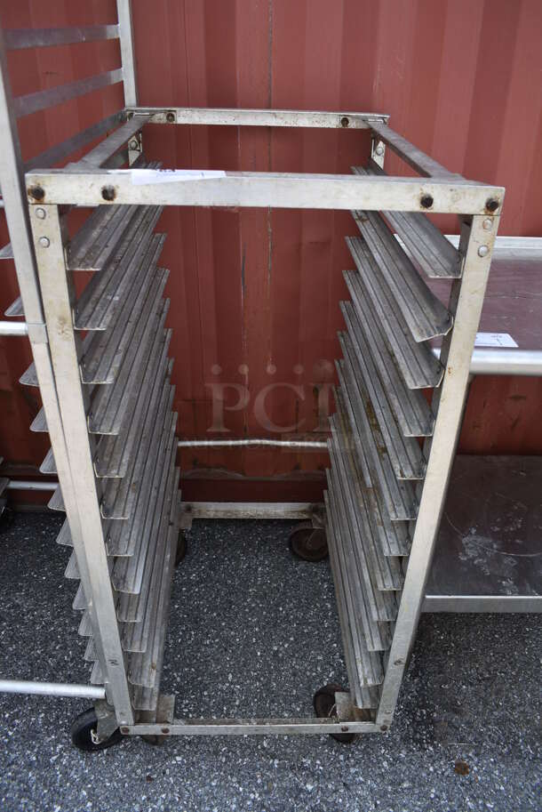 Metal Commercial Pan Transport Rack on Commercial Casters. 21x26x46