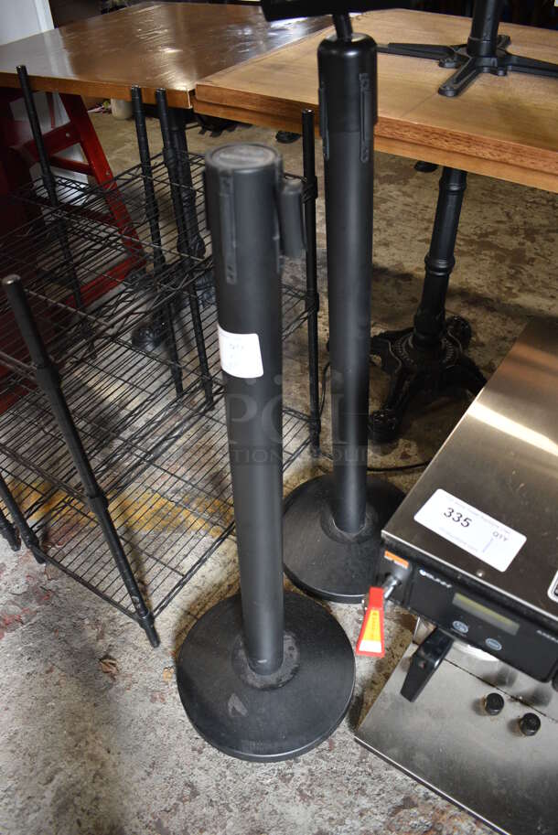 2 Black Stanchions. 12x12x50.5, 12x12x37.5. 2 Times Your Bid! - Image 5 of 5